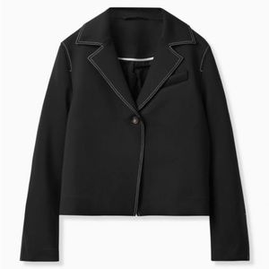 Contrast Stitching Cropped Jacket New W/O Tags